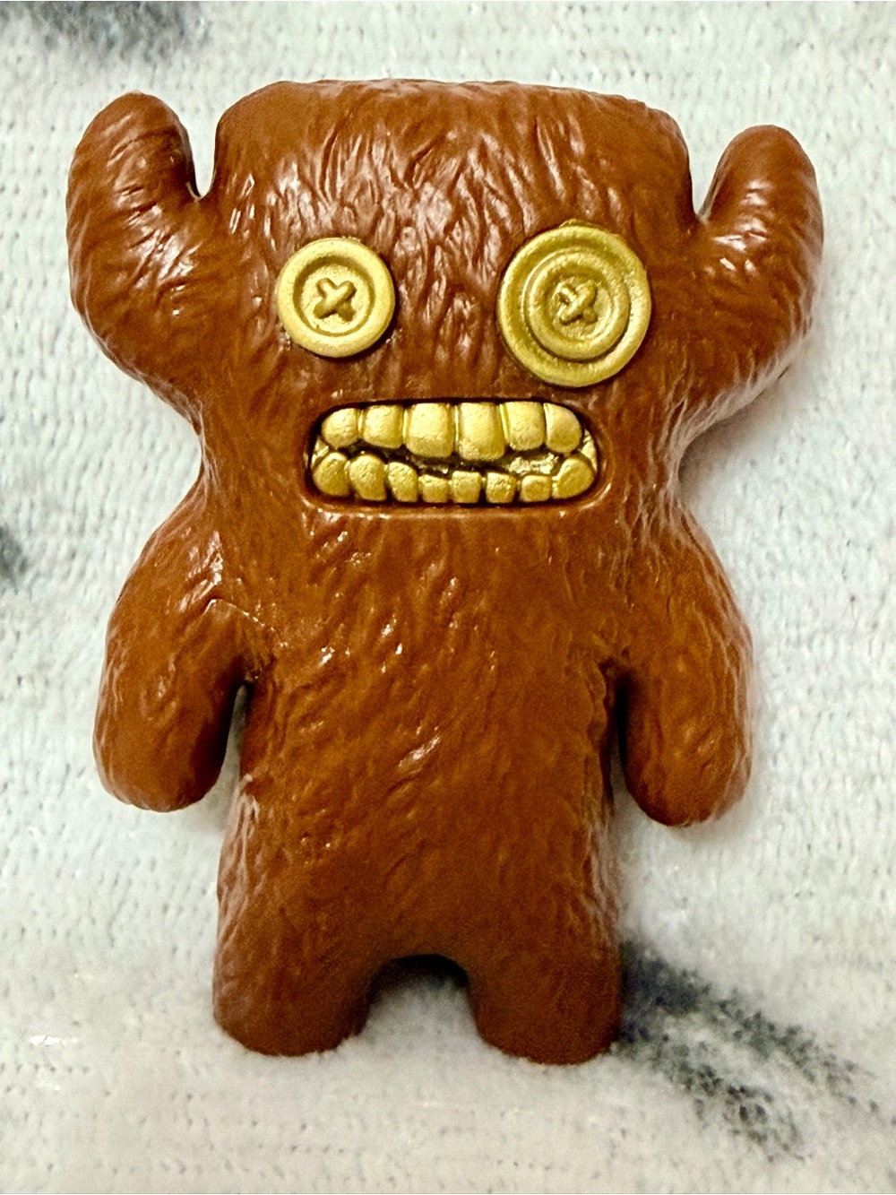 FUGGLER Funny Ugly Monster 3” PVC Toy/ 24”Carats of Chaos" Gold Edition Series